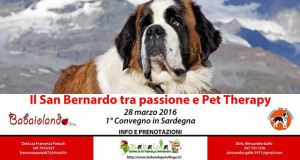 Banner 1° Convegno in Sardegna Il San Bernardo tra passione e Pet Therapy - Babaiola Pet Village, Donori - 28 Marzo 2016 - ParteollaClick