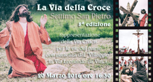 Banner La Via della Croce, ottava edizione della Via Crucis Vivente - Settimo San Pietro - 20 Marzo 2016 - ParteollaClick