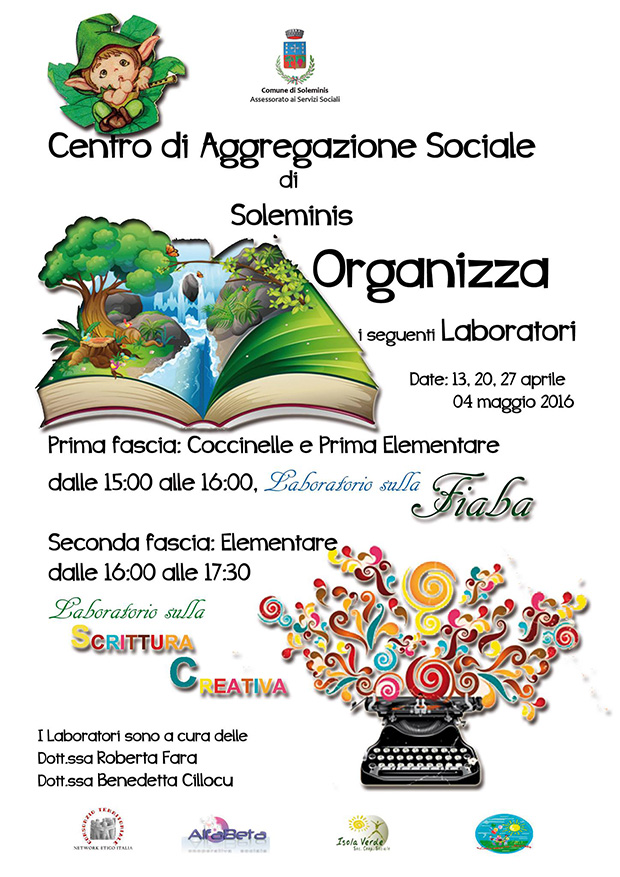 Laboratorio di Fiaba e Scrittura Creativa per bambini - Centro di Aggregazione Sociale Soleminis - 13, 20 e 27 Aprile e 4 Maggio 2016 - ParteollaClick