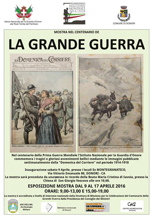 Mostra La Grande Guerra nelle illustarzioni di Achille Beltrame - Donori, Ex Montegranatico - Dal 9 al 17 Aprile 2016 - ParteollaClick