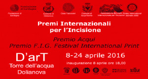 Banner Mostra Premi Internazionali per l’incisione, International Print Awards - D'Art, angolo Via G. Carducci e Via A. Diaz - Dall'8 al 24 Aprile 2016 - ParteollaClick