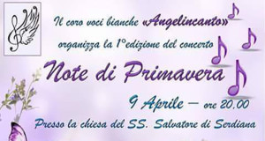 Banner Prima edizione del concerto corale Note di Primavera - Serdiana, Chiesa del Santissimo Salvatore - 9 Aprile 2016 - ParteollaClick
