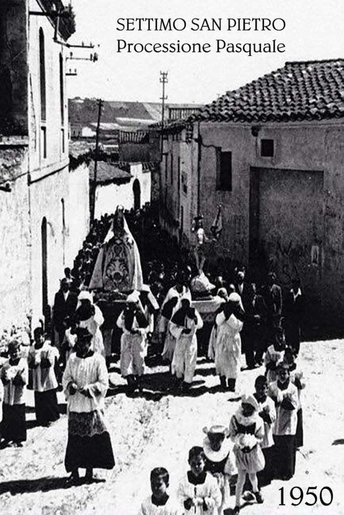 Processione Pasquale 1950 - Settimo San Pietro - ParteollaClick