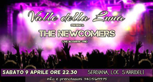 Banner The Newcomers live acoustic trio - Valle della Luna Serdiana, località S'Arridelli - Sabato 9 Aprile 2016 - ParteollaClick