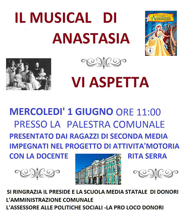 Musical di Anastasia, saggio dei ragazzi della seconda media - Donori - 1 Giugno 2016 - ParteollaClick