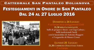 Banner Festeggiamenti Patronali di San Pantaleo Martire 2016 - Dolianova, Parrocchia di San Pantaleo - Dal 24 al 27 Luglio 2016 - ParteollaClick