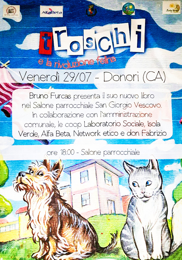 Presentazione del libro Troschi e la rivoluzione felina di Bruno Furcas - Donori - 29 Luglio 2016 - ParteollaClick