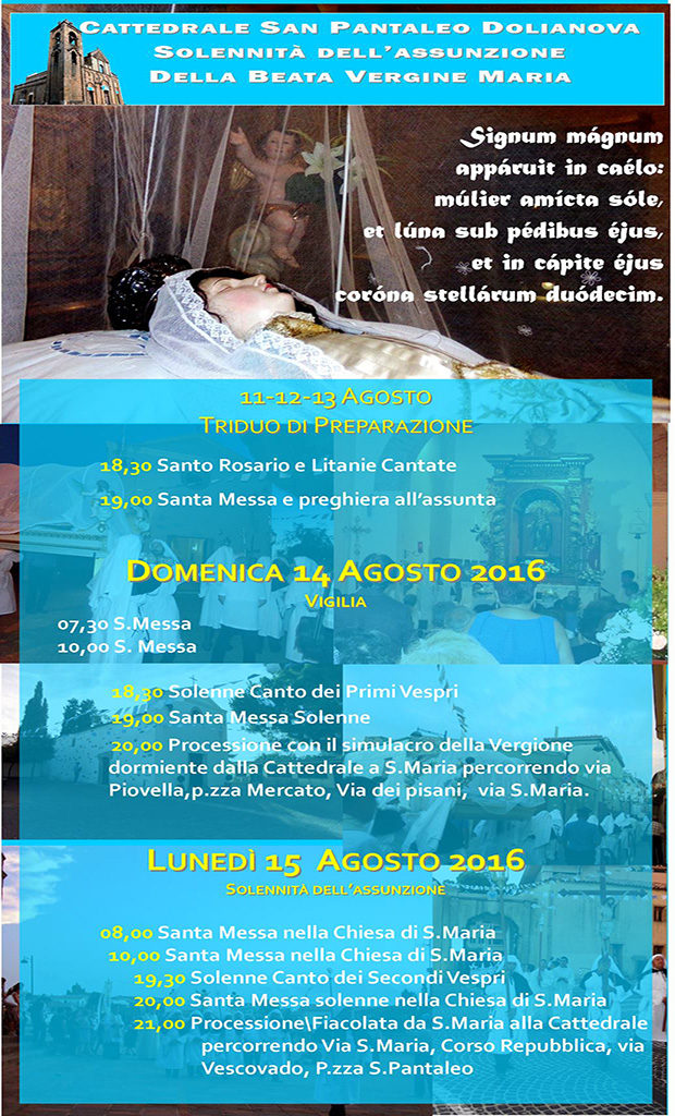 Festa della Beata Vergine Assunta - Dolianova, Parrocchia di San Pantaleo e Chiesa di Santa Maria - 11, 12, 13, 14 e 15 Agosto 2016 - ParteollaClick