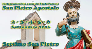 Banner Festeggiamenti in onore del Santo Patrono San Pietro Apostolo 2016 - Settimo San Pietro, Chiesa di San Pietro Apostolo - Dal 2 al 6 Settembre 2016 - ParteollaClick