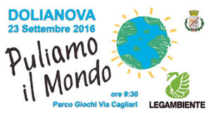 Banner Puliamo il Mondo 2016 - Dolianova, Parco Giochi di Via Cagliari - Venerdì 23 Settembre 2016 - ParteollaClick