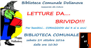 Banner Festa di Halloween 2016 per i bambini coraggiosi dai 3 ai 6 anni - Biblioteca Comunale di Dolianova - 29 Ottobre 2016 - ParteollaClick