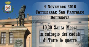 Banner Celebrazione della Commemorazione ai Caduti 2016 in Piazza Brigata Sassari - Dolianova - 4 Novembre 2016 - ParteollaClick