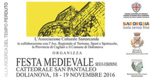 Banner Sesta Edizione Festa Medievale nella Cattedrale di San Pantaleo - Dolianova - 18 e 19 Novembre 2016 - ParteollaClick