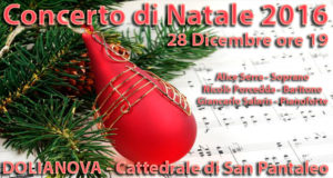 Banner Concerto di Natale 2016 - Dolianova, Cattedrale di San Pantaleo - 28 Dicembre 2016 - ParteollaClick