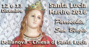 Banner Festa Liturgica in Onore di Santa Lucia Martire 2016 - Dolianova, Chiesa di San Biagio e Santa Lucia - 12 e 13 Dicembre 2016 - ParteollaClick