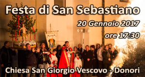 Banner Festa di San Sebastiano Martire 2017 - Donori, Sagrato della Chiesa di San Giorgio Vescovo - 20 Gennaio 2017 - ParteollaClick