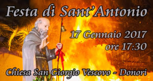 Banner Festa di Sant'Antonio Abate 2017 con il tradizionale falò - Donori, Chiesa di San Giorgio Vescovo - Martedì 17 Gennaio 2017 - ParteollaClick