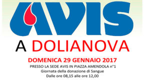 Banner Giornata della Donazione di Sangue 2017 nell'Associazione Avis - Dolianova - 29 Gennaio 2017 - ParteollaClick