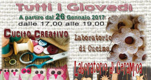 Banner Laboratori di Cucito Creativo, Cucina e Ceramica al Centro di Aggregazione Sociale - Dolianova - Dal 26 Gennaio 2017 - ParteollaClick