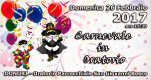 Banner Carnevale 2017 in Oratorio - Donori, Parrocchia Giorgio Vescovo - 26 Febbraio 2017 - ParteollaClick