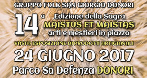 Banner 14ª Edizione della Sagra Maistus et Maistas, arti e mestieri in piazza - Donori, Parco Sa Defenza - 24 Giugno 2017 - Gruppo Folk San Giorgio Donori - ParteollaClick