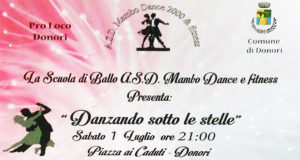 Banner Danzando Sotto le Stelle, 17° Anniversario della Scuola di Ballo Mambo Dance 2000 e Fitness - Donori - 1 Luglio 2017 - ParteollaClick