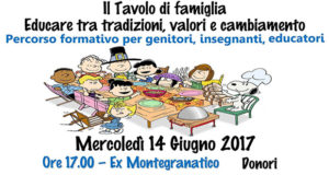 Banner Incontro con Lorenzo Braina Il Tavolo di Famiglia - Donori, Ex Montegranatico - 14 Giugno 2017 - ParteollaClick