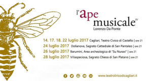 Banner Spettacolo L'Ape Musicale (IV), opera di Lorenzo Da Ponte - Dolianova, Sagrato di San Pantaleo - 24 Luglio 2017 - ParteollaClick