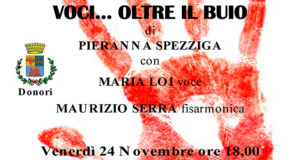 Banner Voci...oltre il buio, recital di Pieranna Spezziga all'Ex Montegranatico - Donori - 24 Novembre 2017 - ParteollaClick