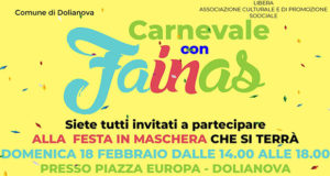 Banner Festa di Carnevale al Mercatino Domenicale Fainas - Dolianova, Piazza Europa - 18 Febbraio 2018 - ParteollaClick