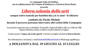 Banner Campus estivo teatrale per bambini Libera colonia delle arti - Dolianova, Villa de Villa - Dal 19 Giugno al 15 Luglio 2018 - ParteollaClick