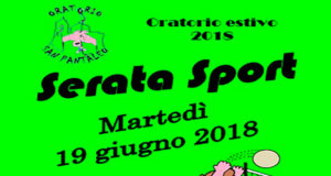 Banner Serata Sport all'Oratorio San Pantaleo - Dolianova, Oratorio San Pantaleo - 19 Giugno 2018 - ParteollaClick