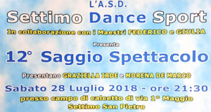 Banner 12° Saggio Spettacolo dell'A.S.D. Settimo Dance Sport - Settimo San Pietro - 28 Luglio 2018 - ParteollaClick