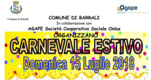 Banner Carnevale Estivo Barralese 2018 - Barrali - 15 Luglio 2018 - ParteollaClick