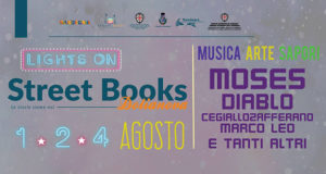 Banner Lights On Street Books 2018, musica, arte e sapori a Villa de Villa- Dolianova, Via Giosuè Carducci 7 - Mercoledì 1, Giovedì 2 e Sabato 4 Agosto 2018