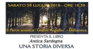 Banner Presentazione del libro Antica Sardegna Una Storia Diversa al Parco Artistico Gianni Argiolas - Dolianova - 28 Luglio 2018 - ParteollaClick