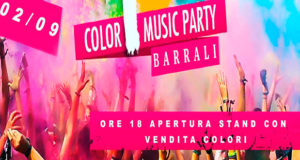 Banner Holi Color Music Party - Barrali, Piazza del Popolo - 2 Settembre 2018 - ParteollaClick