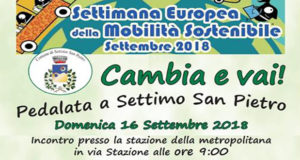 Banner Cambia e Vai - Pedalata per la Settimana Europea della Mobilità - Settimo San Pietro - 16 Settembre 2018 - ParteollaClick