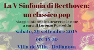 Banner Senti che Musica, la V Sinfonia di Beethoven a Villa de Villa - Dolianova - 28 Settembre 2018 - ParteollaClick