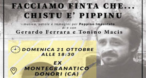 Banner Facciamo finta che... chistu è Peppinu, musica, parole e immagini per Peppino Impastato - Donori, Ex Montegranatico - 21 Ottobre 2018 - ParteollaClick