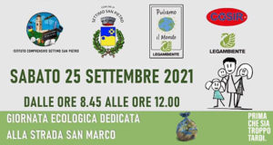 Banner Puliamo il Mondo, giornata di volontariato ambientale sui rifiuti abbandonati - Settimo San Pietro - 25 Settembre 2021 - ParteollaClick