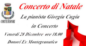 Banner Concerto di Natale della pianista Giorgia Cugia - Donori, Ex Montegranatico - Venerdì 28 Dicembre 2018 - ParteollaClick