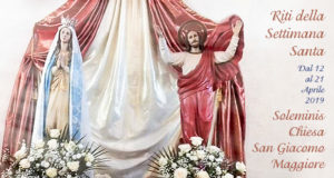 Banner Settimana Santa 2019 - Chiesa Parrocchiale San Giacomo Maggiore, Soleminis - Dal 12 al 21 Aprile 2019 - ParteollaClick