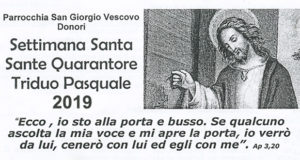 Banner Settimana Santa, Sante Quarantore e Triduo Pasquale 2019 - Donori - Dal 12 al 22 Aprile 2019 - ParteollaClick