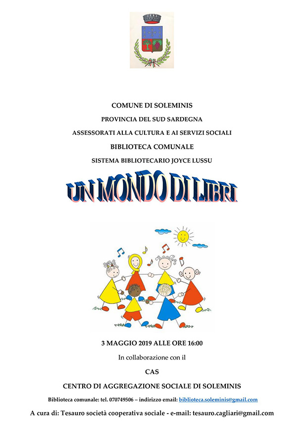 Un Mondo di Libri, incontro di animazione alla lettura in Biblioteca - Soleminis - 3 Maggio 2019 - ParteollaClick