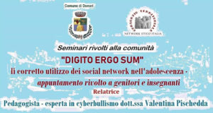 Banner DIGITO ERGO SUM, seminario sul corretto utilizzo dei social network nell'adolescenza - Donori, Ex Montegranatico - 17 Maggio 2019 - ParteollaClick