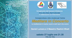 Banner Concerto meditativo Meditare in concerto - La meditazione in musica suoni e canti sacri che curano - Dolianova - 27 Luglio 2019 - ParteollaClick