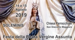 Banner Festa della Beata Vergine Assunta - Chiesa Parrocchiale San Giacomo Maggiore, Soleminis - 14 e 15 Agosto 2019 - ParteollaClick