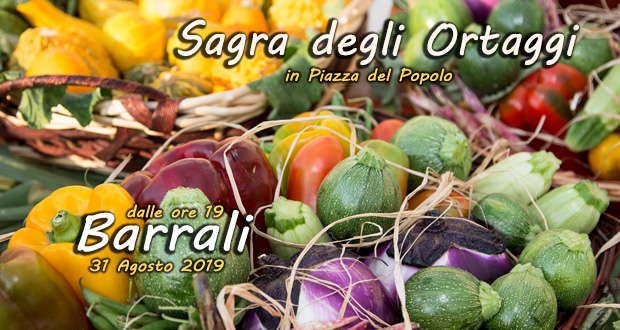 Banner Sagra degli ortaggi - Barrali, Piazza del Popolo - 31 Agosto 2019 - ParteollaClick