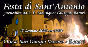 Banner Festa di Sant'Antonio Abate 2020 presieduta da S. E. Monsignor Giuseppe Baturi - Donori - 17 Gennaio 2020 - PartreollaClick